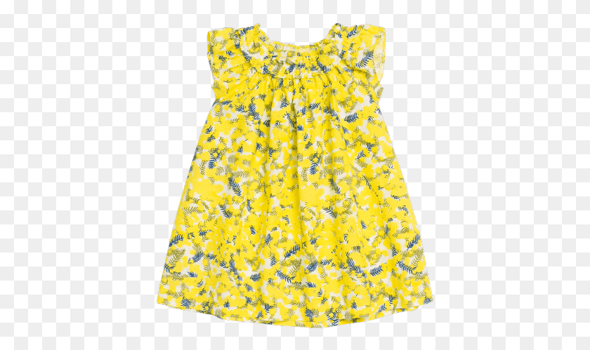397x439 Goldina Baby Dress Vestido De Día Amarillo Ácido, Ropa, Vestimenta, Alfombra Hd Png