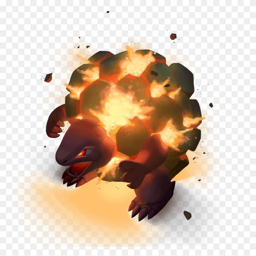 2167x2171 Golem Used Explosion And Earthquake Illustration, Dish, Meal, Food HD PNG Download