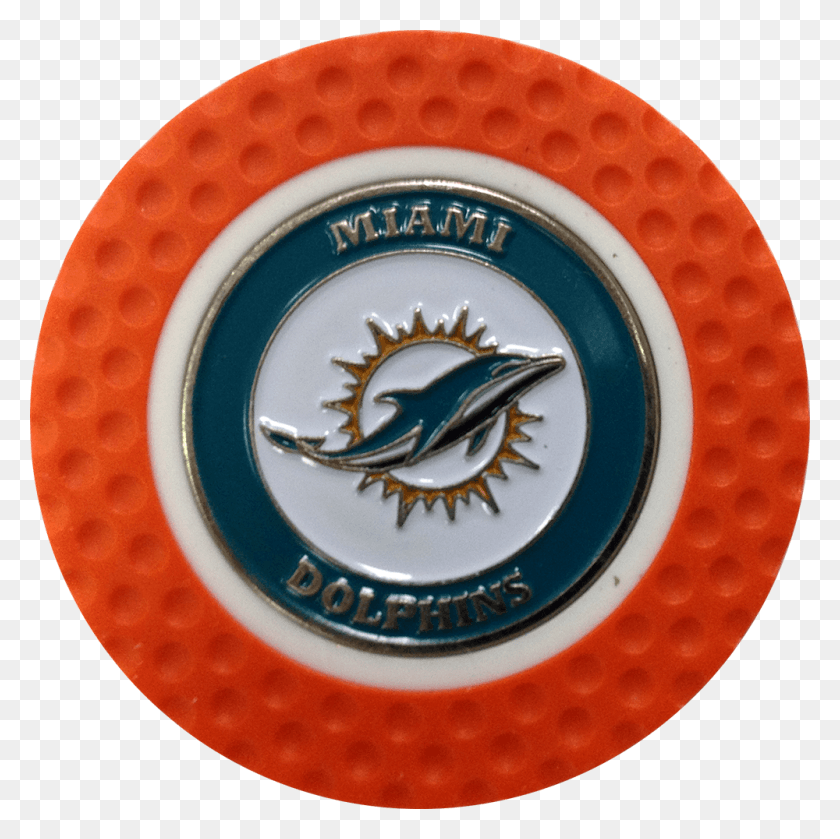 1000x1000 Descargar Png Marcador De Pelota De Golf Nfl Miami Dolphins Emblema, Logotipo, Símbolo, Marca Registrada Hd Png