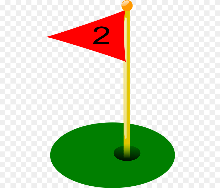 496x720 Golf Hole Flag Two Sport Game Golf Flag Hole, Text Sticker PNG