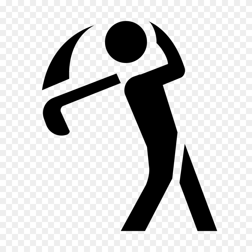 1600x1600 Golf Icon, Gray Clipart PNG