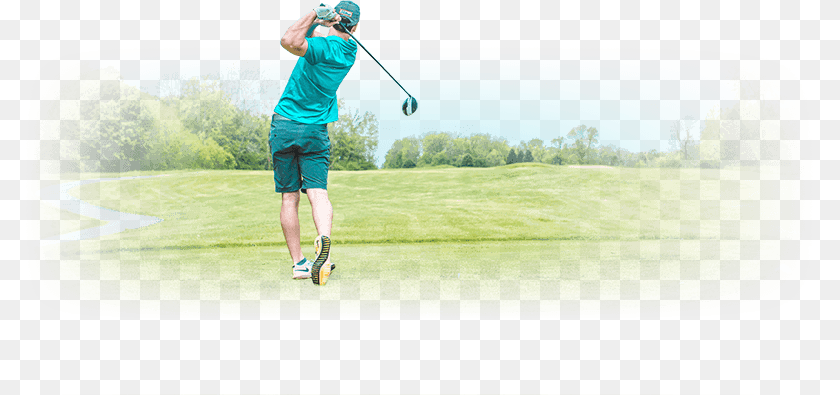 790x395 Golf Man, Adult, Field, Male, Person Sticker PNG