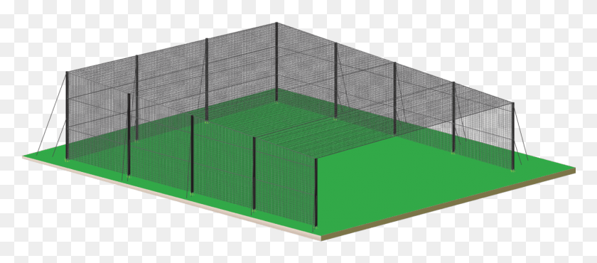 1365x544 Golf Range Netting Enclosure Example Sketch Architecture, Trampoline, Tennis Court, Sport HD PNG Download