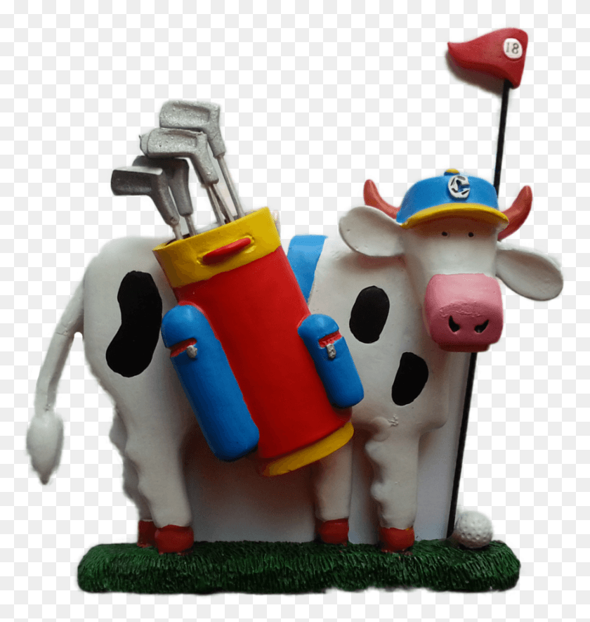 877x928 Golfing Cow 2018 09 28 A Dairy Cow, Toy, Inflatable, Figurine HD PNG Download