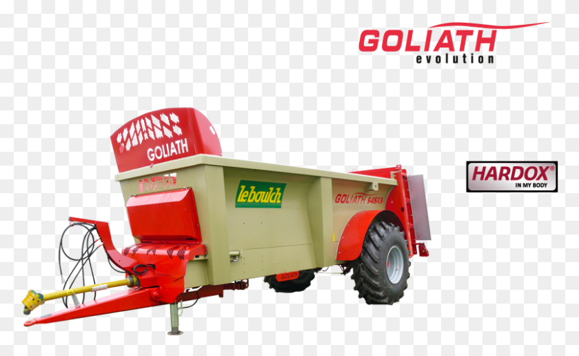 802x469 Goliath Muck Spreader Hardox, Transportation, Tire, Vehicle HD PNG Download
