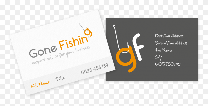 976x461 Gone Fishing Branding And Identity Graphic Design, Text, Business Card, Paper HD PNG Download