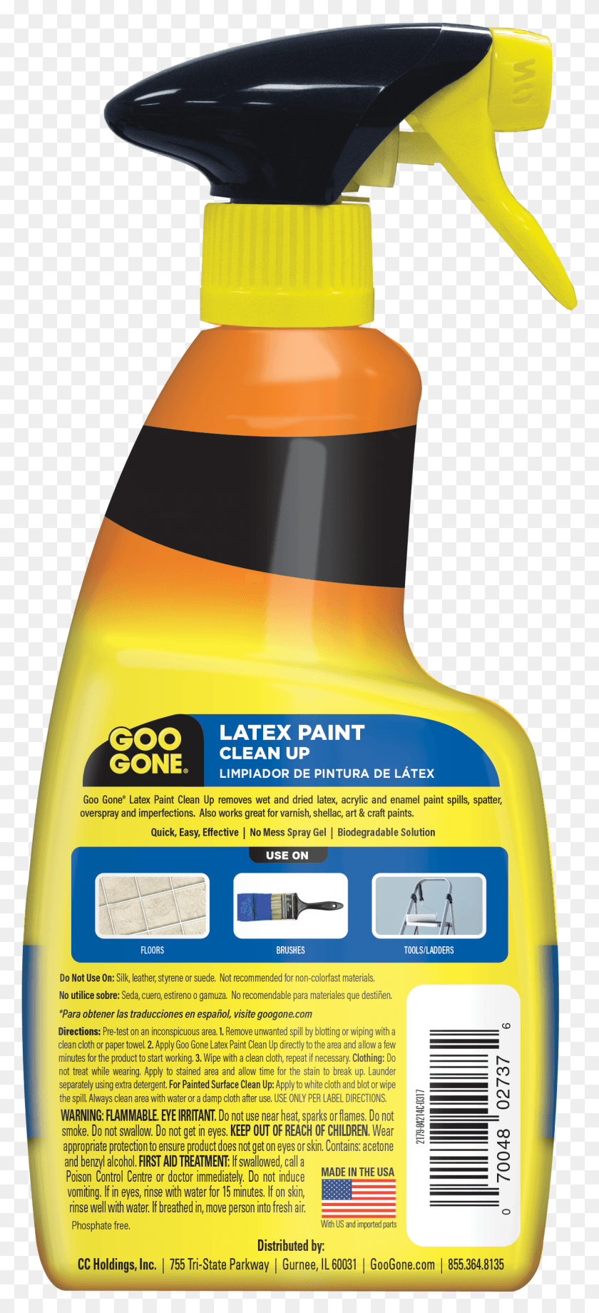 1215x2774 Goo Gone Latex Paint Clean Up Perfect For Spills And Goo Gone, Bottle, Label, Text HD PNG Download