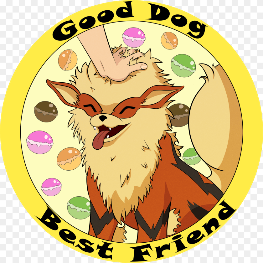 2183x2183 Good Dog Best Friend Arcanine Arcanine Badge, Logo, Symbol, Baby Transparent PNG