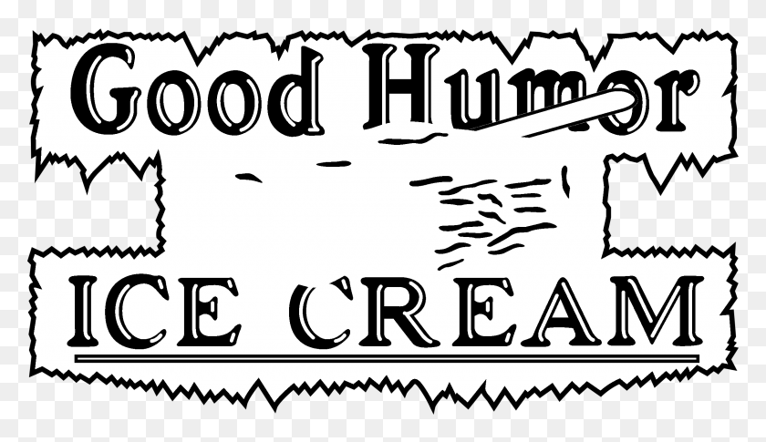 2400x1308 Good Humor 2 Logo Black And White Calligraphy, Text, Handwriting, Alphabet HD PNG Download