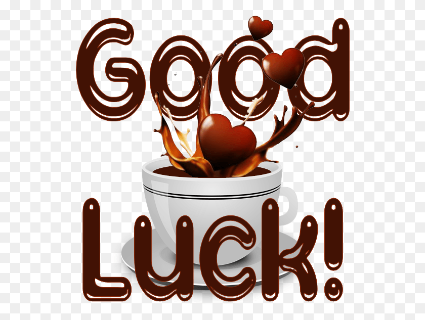 542x573 Good Luck Coffee Heart Splash, Coffee Cup, Cup, Birthday Cake HD PNG Download