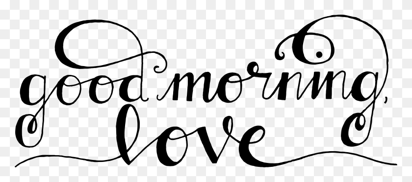 5767x2313 Good Morning America Has A New Installment Of Their Good Morning Lettering, Text, Handwriting, Calligraphy HD PNG Download