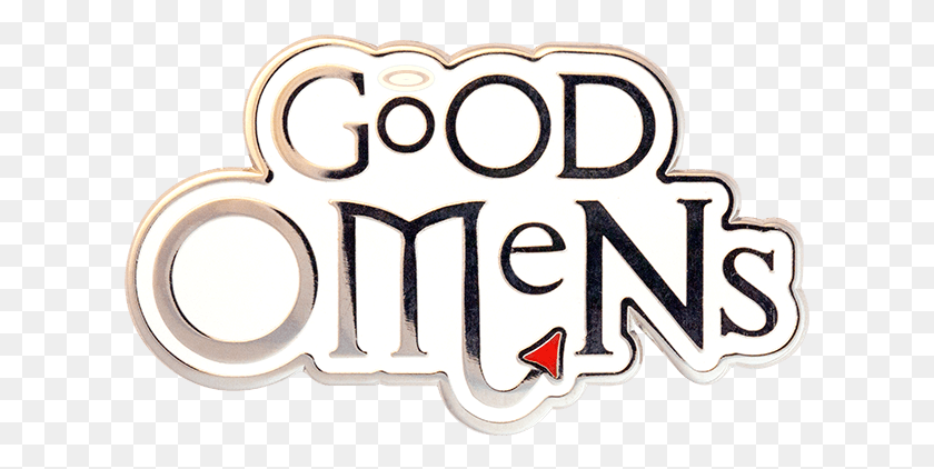 617x362 Good Omens Logo, Label, Text, Sticker HD PNG Download