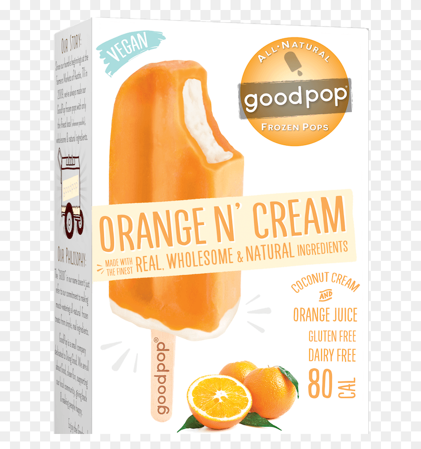 632x835 Good Pop Goodpop Orange And Cream, Juice, Beverage, Drink HD PNG Download