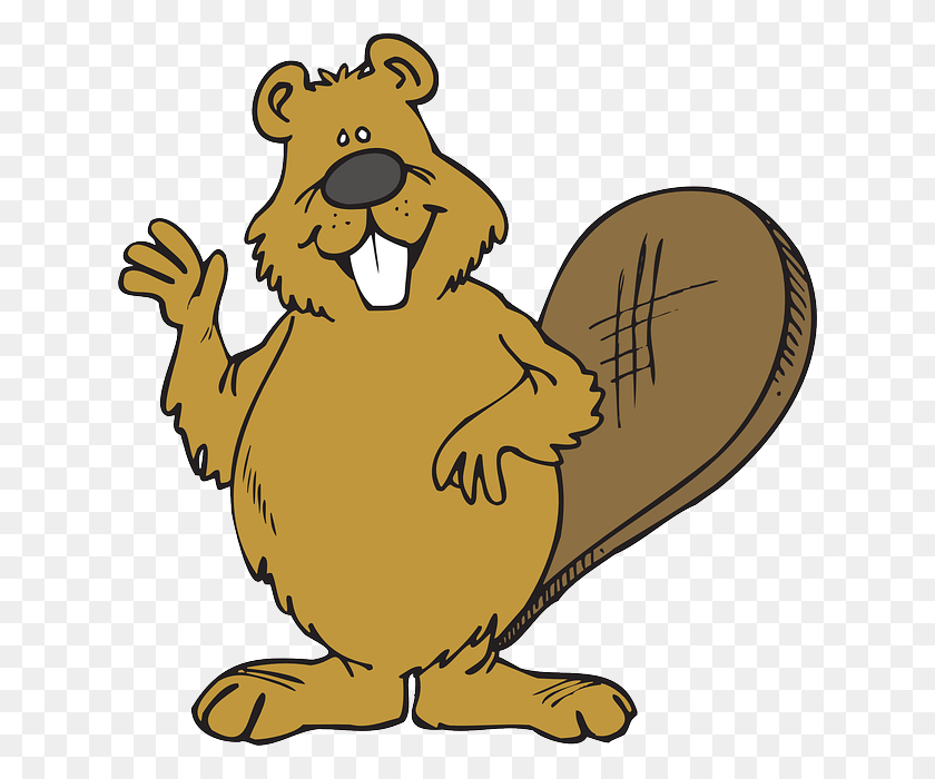 628x640 Goodbye Clipart Wave Hi Beaver Clipart, Animal, Wildlife, Rodent HD PNG Download
