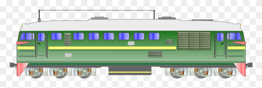 980x281 Goods Wagon Passenger Car Electric Locomotive Railroad Electric Locomotive Clipart, Transportation, Vehicle, Train HD PNG Download