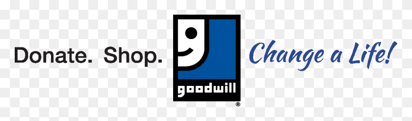 1350x327 Goodwill Logo Goodwill Donate Shop Change A Life, Text, Number, Symbol HD PNG Download