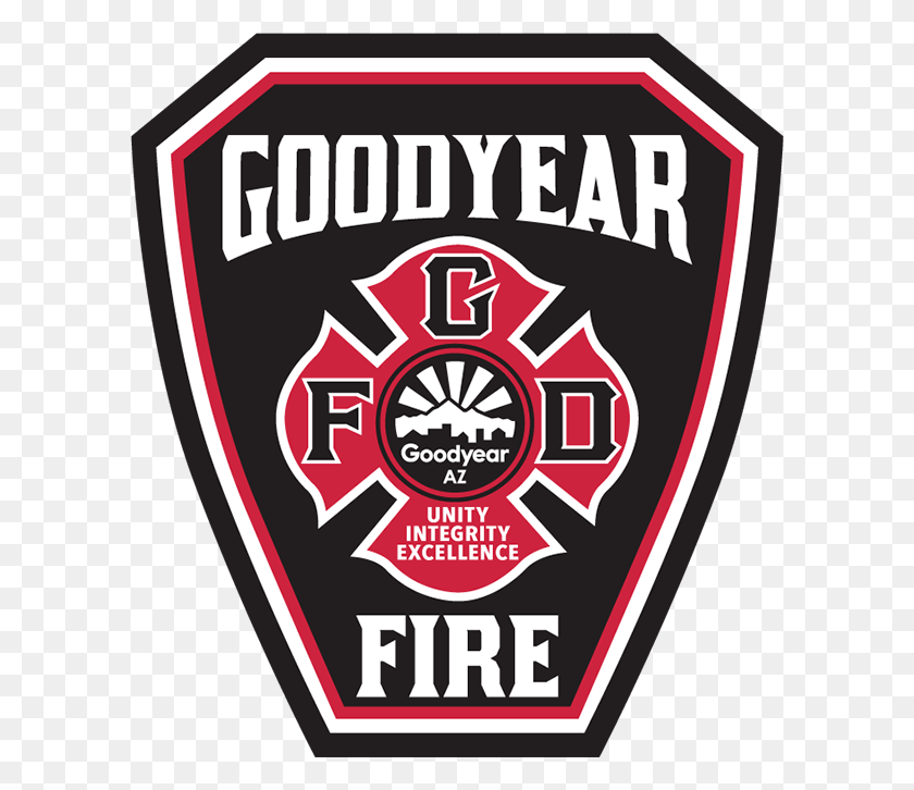 600x666 Goodyear Fire Department Pompier, Label, Text, Logo HD PNG Download
