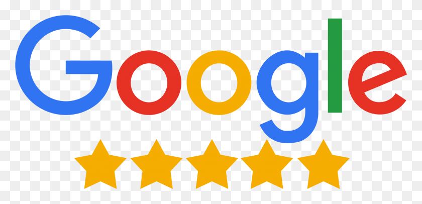 2797x1244 Google 5 Stars Google Plus Reviews Logo, Symbol, Text, Star Symbol HD PNG Download