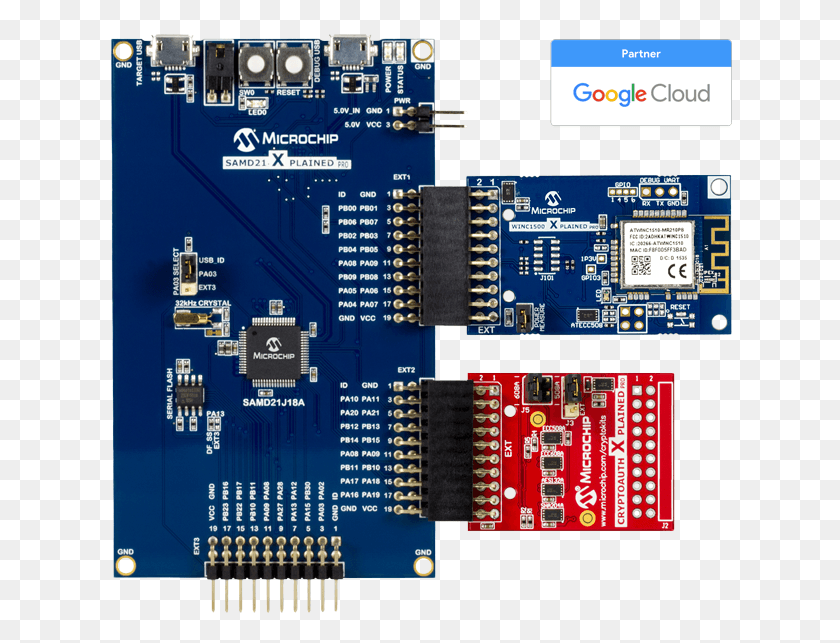 626x583 Google Cloud Iot Core Secure Authentication Kit With Electronic Component, Scoreboard, Electronics, Electronic Chip HD PNG Download