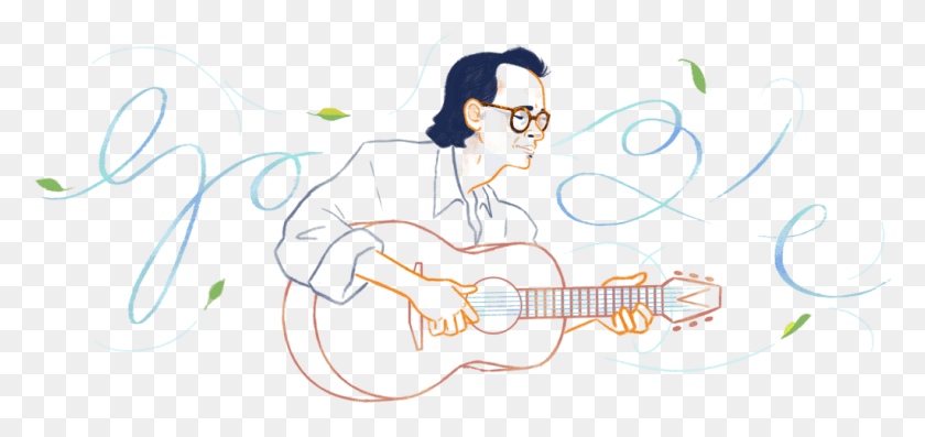1023x443 Descargar Png Google Doodle Trnh Cng Sn, Etiqueta, Texto, Guitarra Hd Png