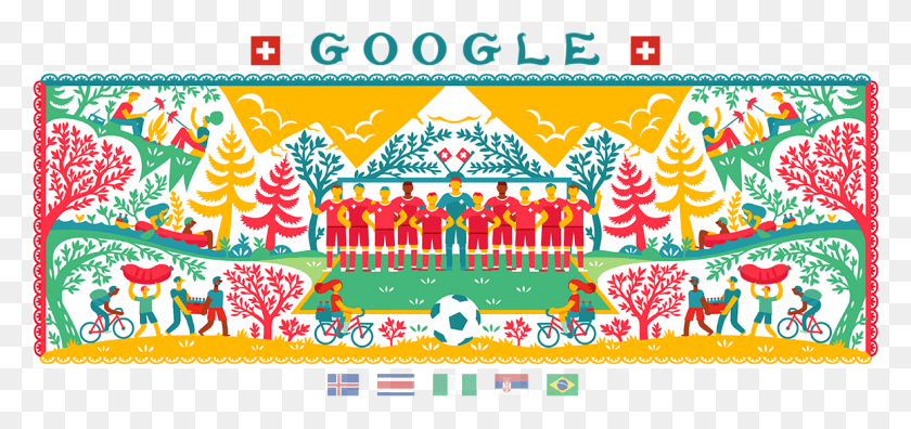 1158x500 Google Doodles World Cup 2018 Day, Человек, Человек, Досуг Hd Png Скачать