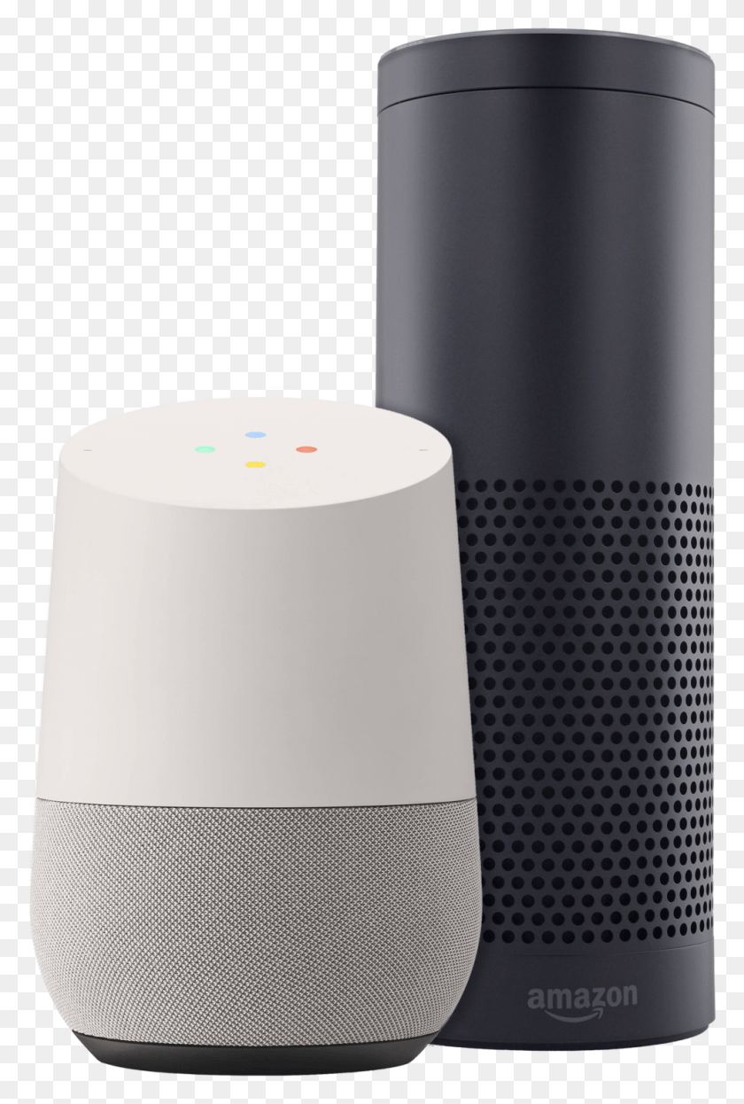 985x1498 Google Home And Amazon Echo Devices Google Home And Alexa, Cylinder, Milk, Beverage HD PNG Download