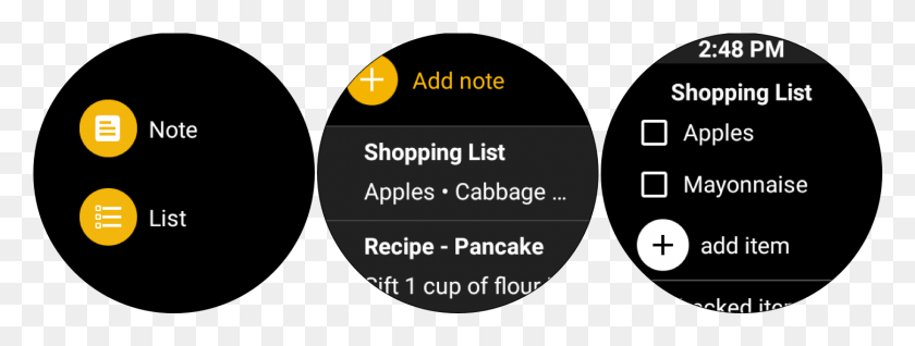 1449x480 Google Keep For Android Wear Has Made A Significant Google Keep Wear Os, Text, Pac Man, Alphabet HD PNG Download