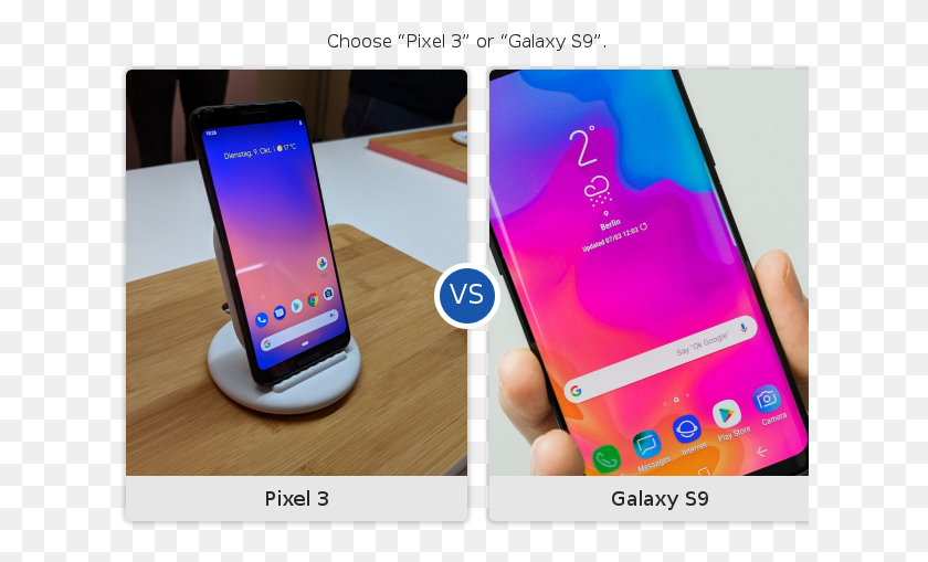 625x449 Google Pixel 3 Vs Samsung Galaxy S9 Galaxy S9 V Google Pixel, Mobile Phone, Phone, Electronics HD PNG Download