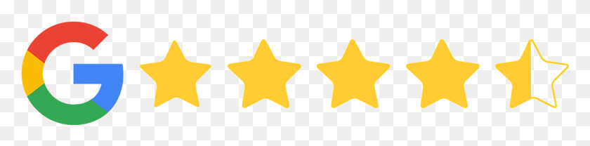 1114x212 Descargar Png Revisión De Google 4 1 2 Estrellas, Símbolo, Símbolo De Estrella Hd Png