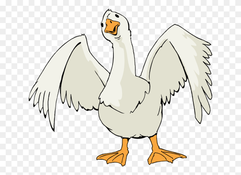 640x549 Descargar Png Goose Clipart Charlotte39S Web Goose From Charlottes Web, Pájaro, Animal, Pato Hd Png