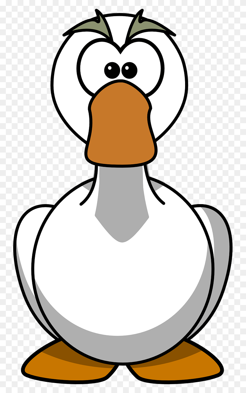 749x1280 Descargar Png Goose Gander Bird Animal Farm Imagen De Dibujos Animados De Ganso Clipart, Ropa, Ropa, Muñeco De Nieve Hd Png