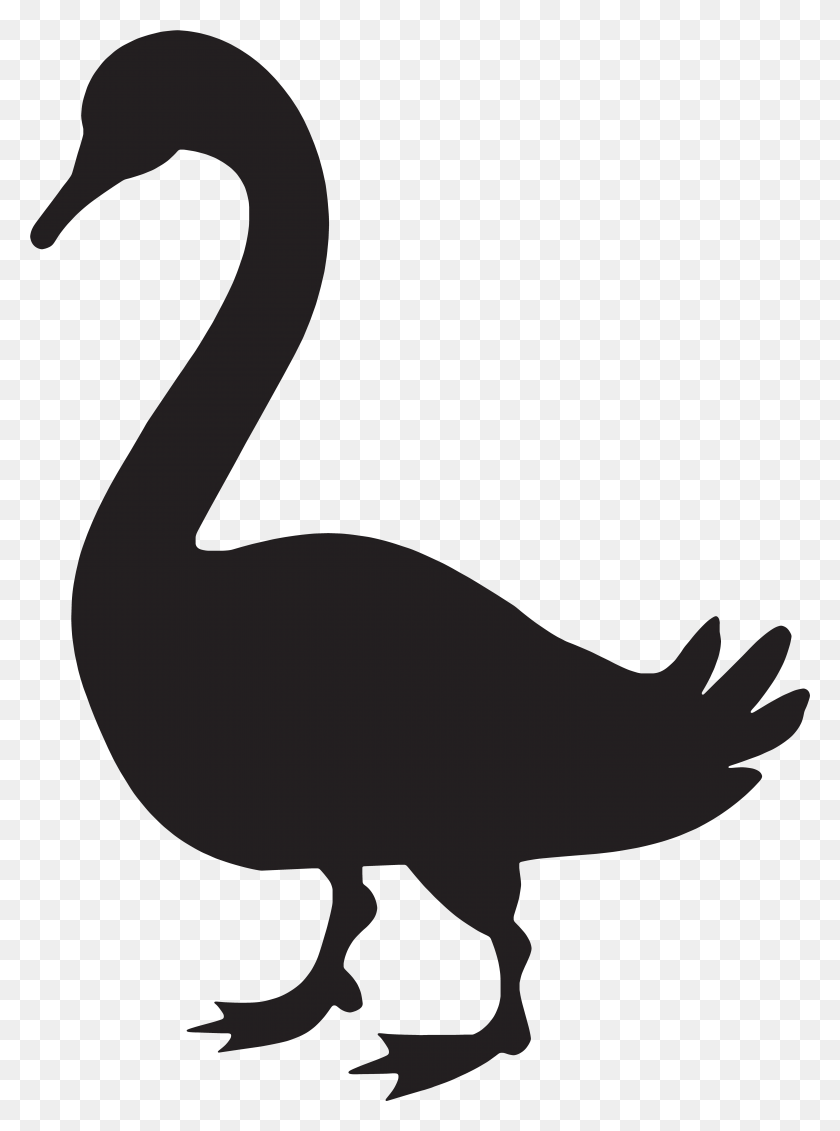 5793x7955 Goose Silhouette Clip Art Image Goose Silhouette Clip Art, Animal, Bird, Waterfowl HD PNG Download