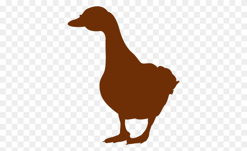 512x512 Goose Walking Silhouette, Animal, Bird, Bear, Mammal PNG