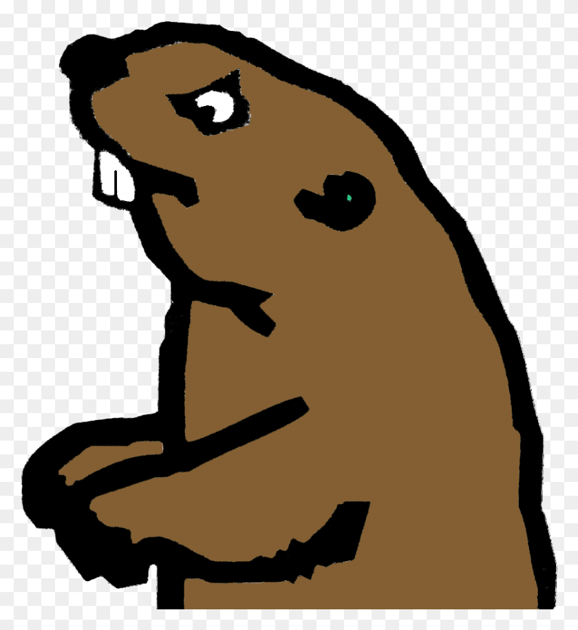 836x917 Gopher Clipart Mole Animal, Face, Text, Label HD PNG Download