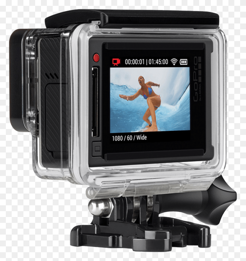 1162x1237 Gopro Camera Video Camera Photo Accessories Camera Gopro Hero 3 Silver Screen, Person, Human, Electronics HD PNG Download