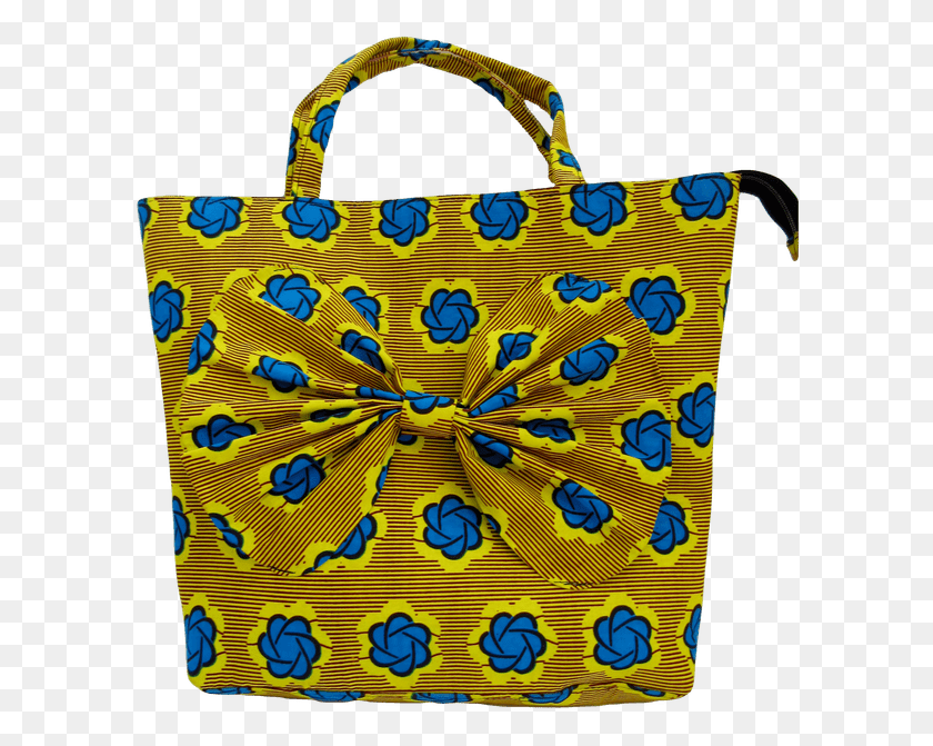 599x611 Gorgeous Blue And Yellow Handmade African Print Handbag Handmade African Print Bags, Bag, Accessories, Accessory HD PNG Download