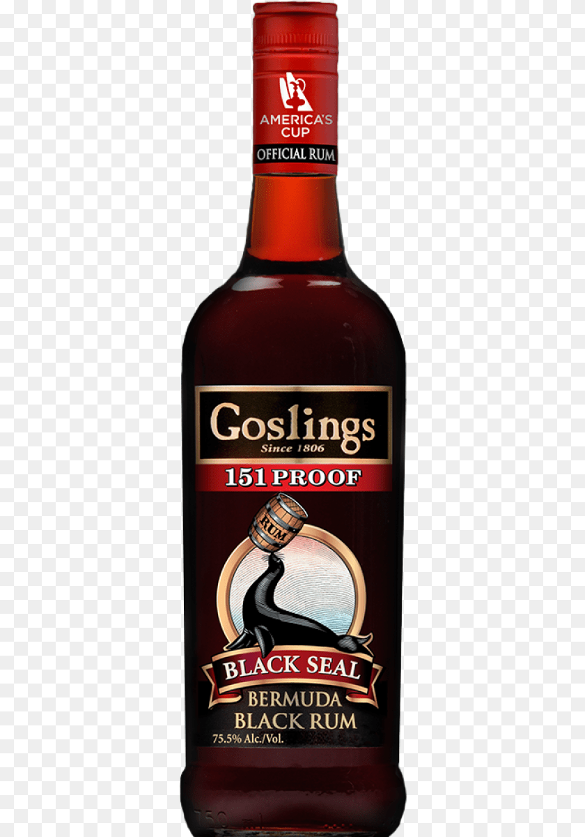 329x1200 Goslings 151 Proof Black Seal Rum 755 07l Gosling39s Black Seal Rum, Alcohol, Beverage, Liquor, Beer PNG