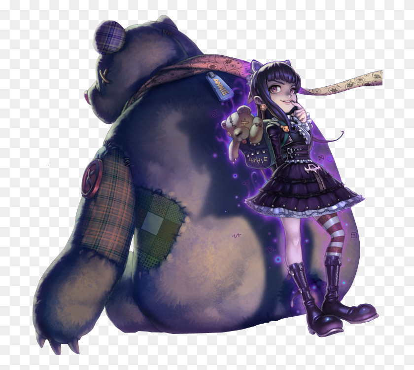 712x690 Goth Annie Skin With Tibbers Image Annie Lol, Person, Human, Plant HD PNG Download