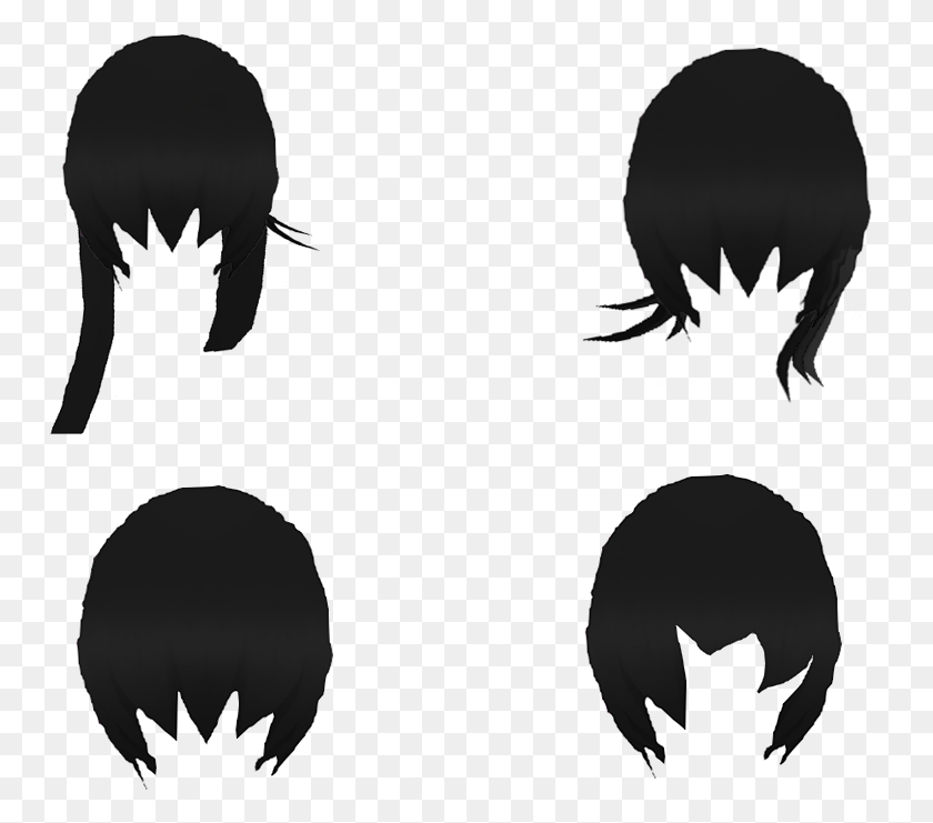 751x681 Goth Boy Hairstyles Illustration, Stencil Descargar Hd Png