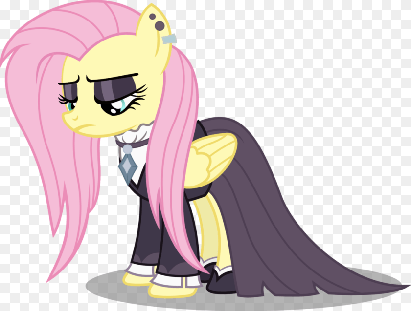 Goth Fluttershy By Seahawk270 Dc87tfj Goth Fluttershy, Book, Comics, Publication, Animal PNG