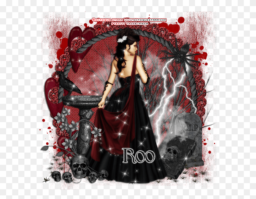 598x592 Goth Lady Illustration, Advertisement, Poster, Book HD PNG Download