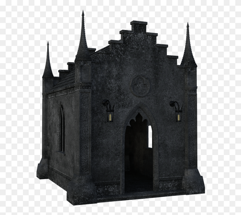 594x689 Gothic Chapel Church Crypt Architecture Building Castle, Flagstone, Bunker, Monument Descargar Hd Png