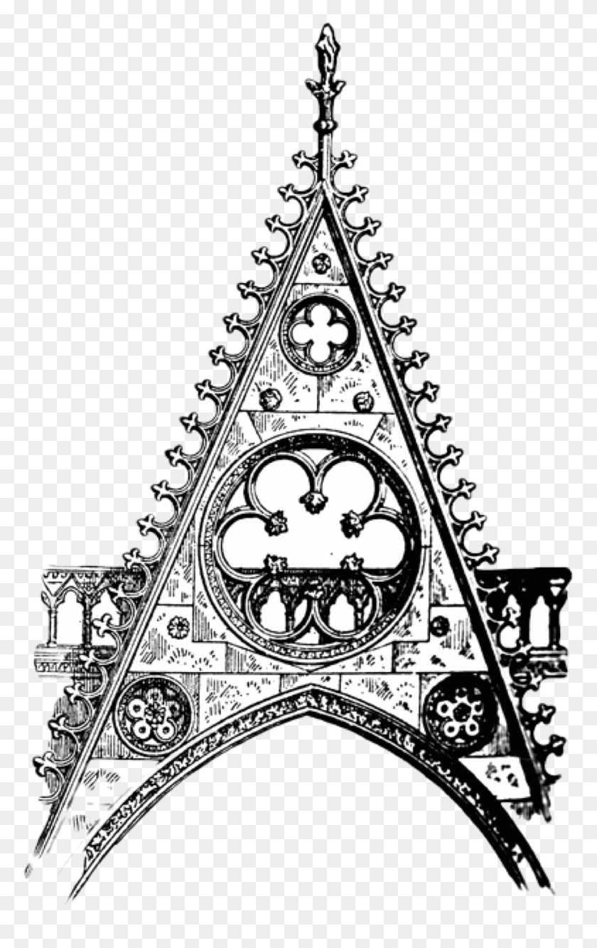 1633x2667 Gothic Church Steeple Drawing, Doodle HD PNG Download