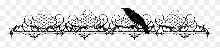 3628x584 Gothic Clip Art Borders, Gray, World Of Warcraft HD PNG Download