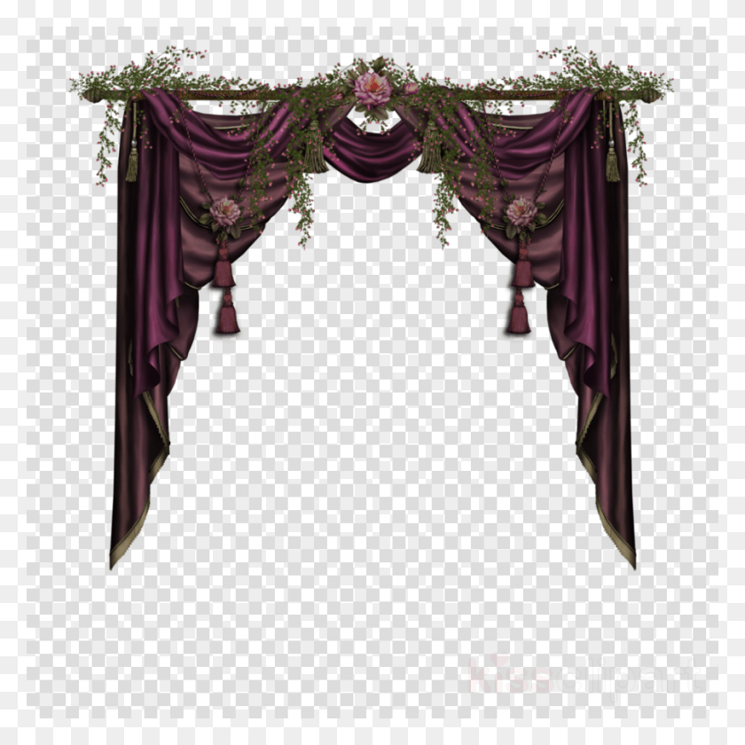 900x900 Gothic Curtains Clipart Window Treatment Window Blinds Laptop Windows Mockup, Texture, Polka Dot, Lace HD PNG Download