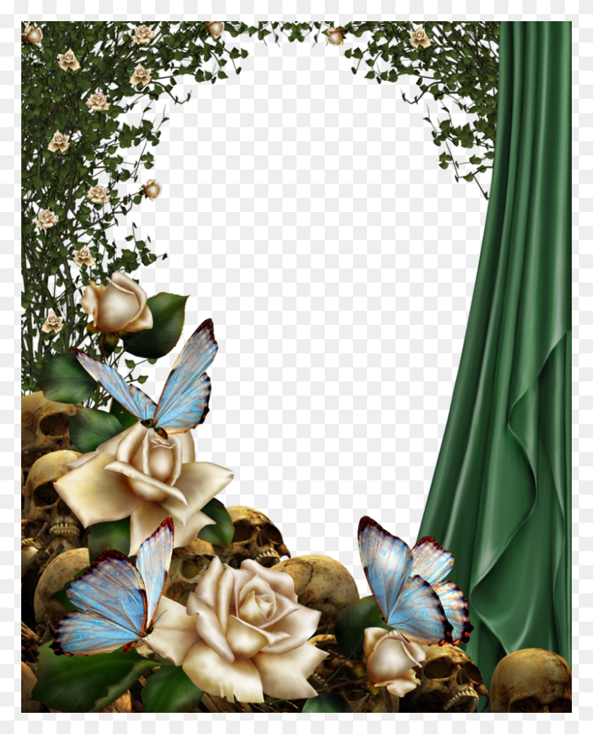 798x1002 Gothic Frame By Collect And Creat, Plant, Person, Flower HD PNG Download