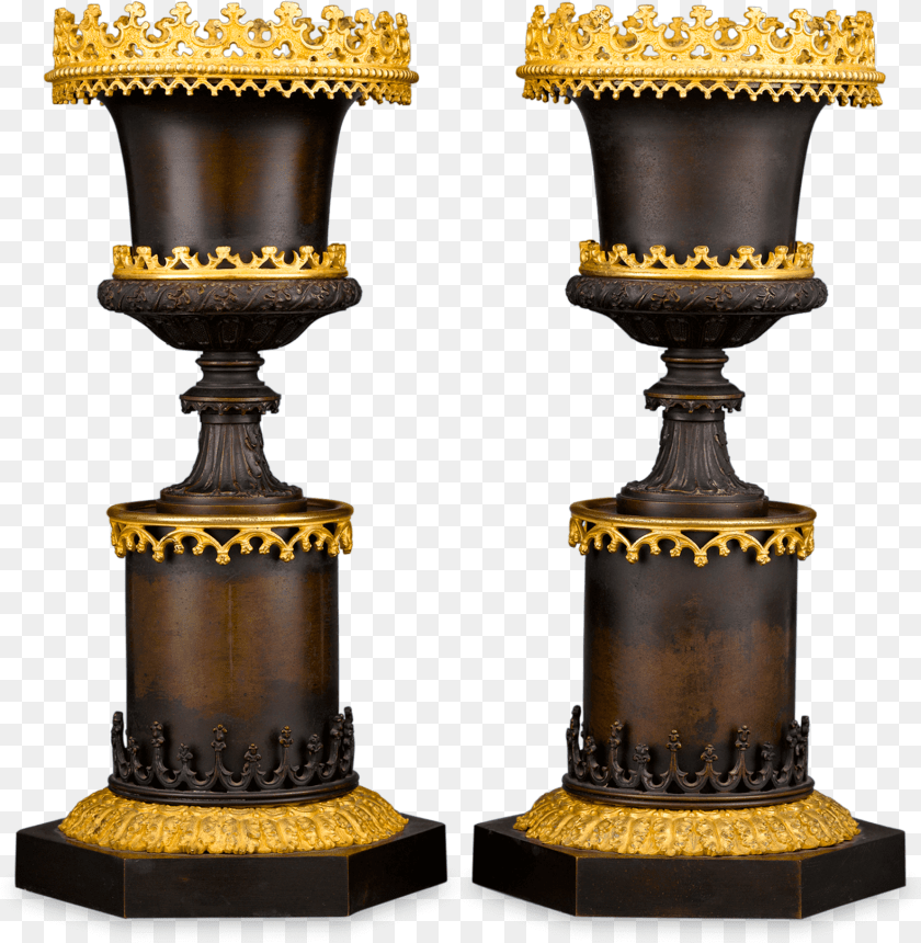 1580x1618 Gothic Two Colour Bronze Urns Bronze, Candle Sticker PNG