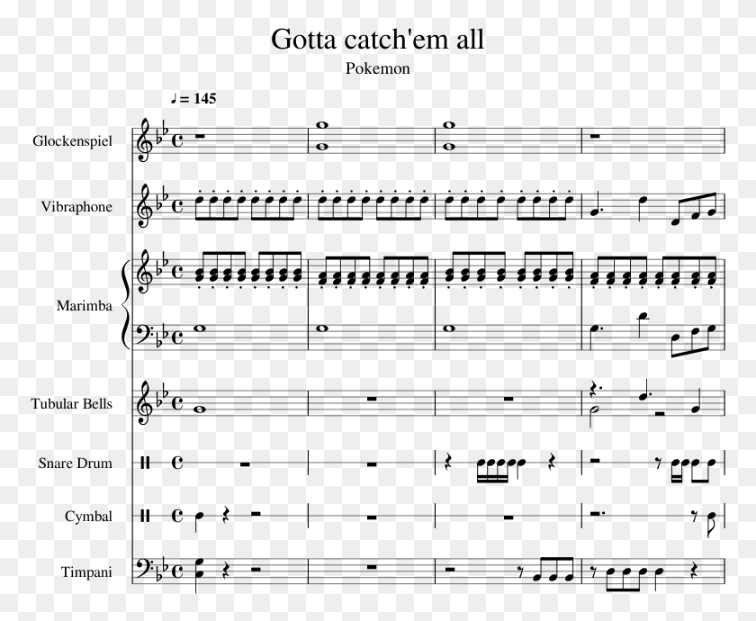 773x630 Gotta Catch39em All Sheet Music 1 Of 9 Pages Sheet You Make Me Avicii, Gray, World Of Warcraft HD PNG Download