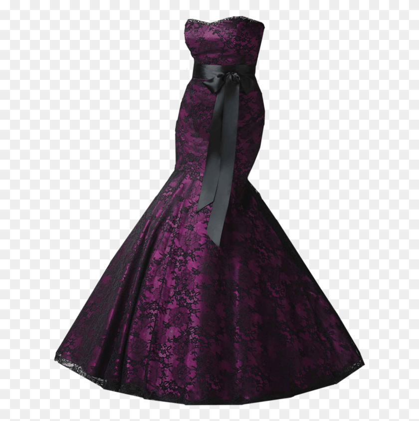 627x784 Gown Black And Purple Wedding Dresses, Clothing, Apparel, Female Descargar Hd Png