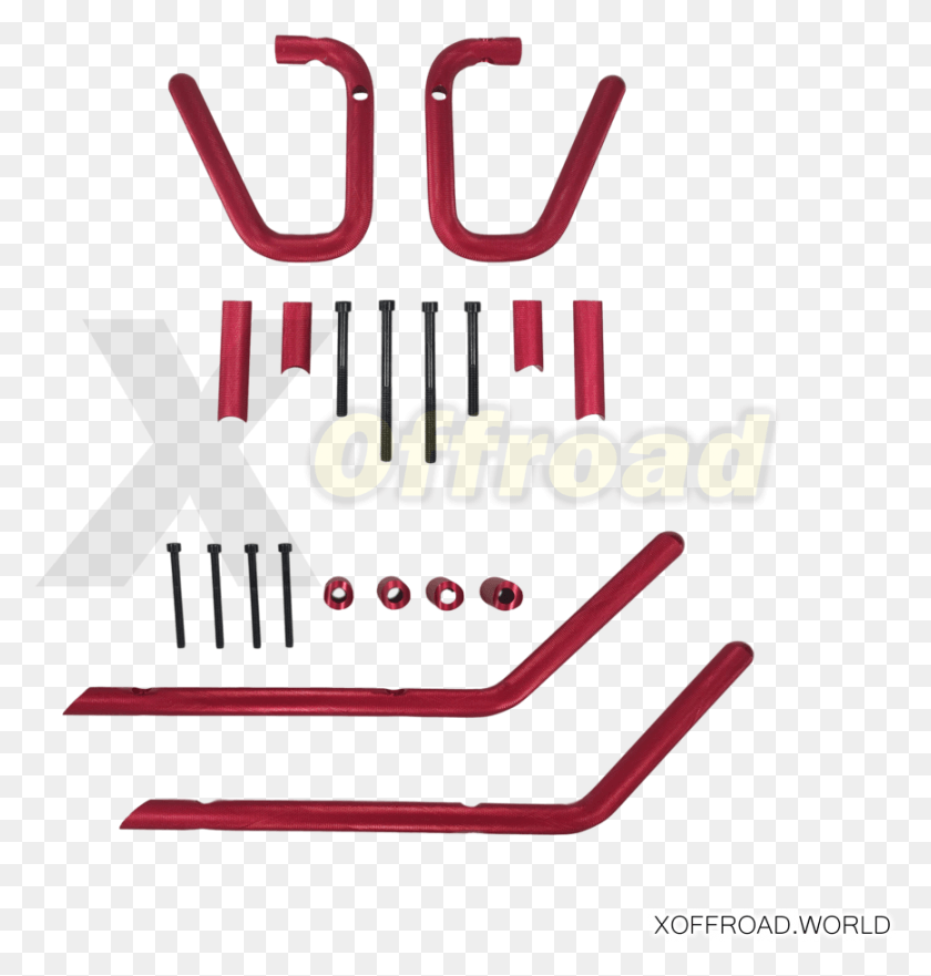 868x914 Grab Bar Kit Front Rear Red Jeep Wrangler Jk, Text, Advertisement, Poster HD PNG Download